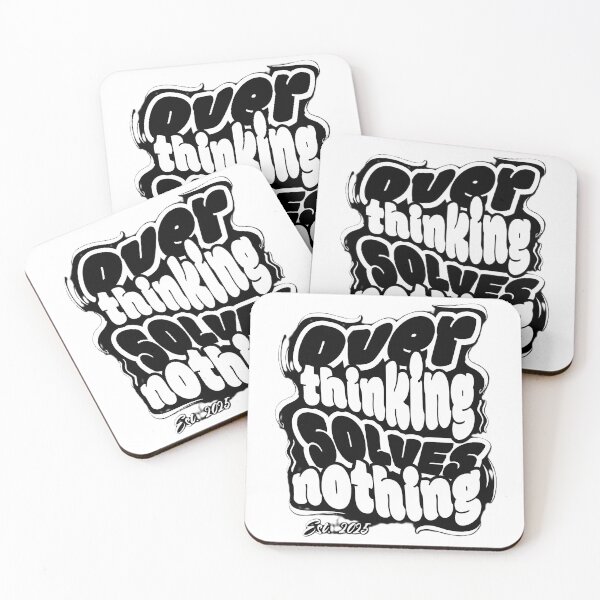 Item preview, Overthinking Solves Nothing Typography designed and sold by bigoseq.