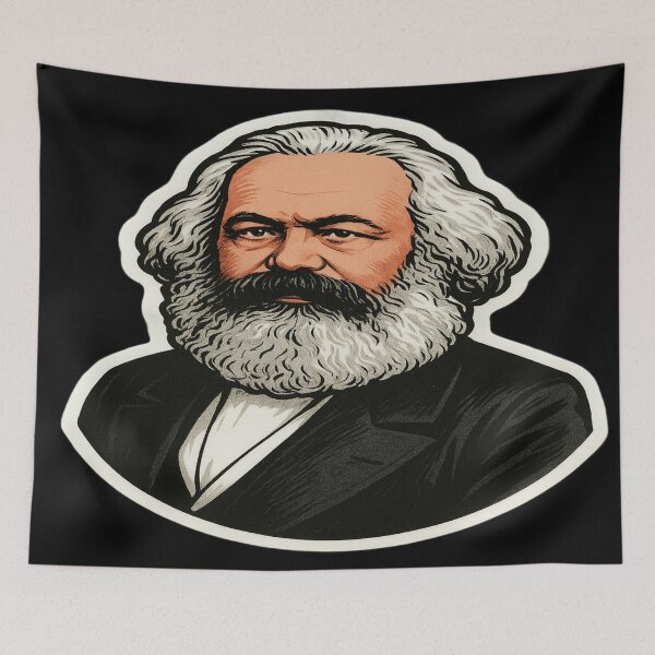 Item preview, Karl Marx Philosopher Portrait  designed and sold by Owcomm.