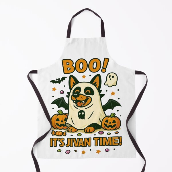 Item preview, Boo! – Halloween T-Shirt “It’s Jivan Time” Ghost Dog Cartoon designed and sold by BhumiBliss.