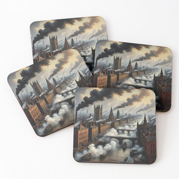 Item preview, Copy of Victorian Era London with steam and industrial elements after JMW Turner designed and sold by Vintage Designs +.