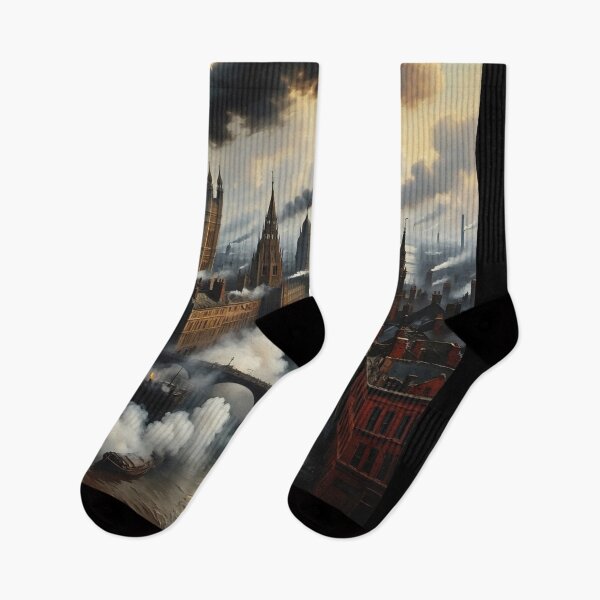 Item preview, Copy of Victorian Era London with steam and industrial elements after JMW Turner designed and sold by Vintage Designs +.