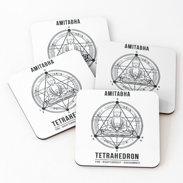 Item preview, Amitabha Tetrahedron Black Print designed and sold by Loving Nature Gifts.
