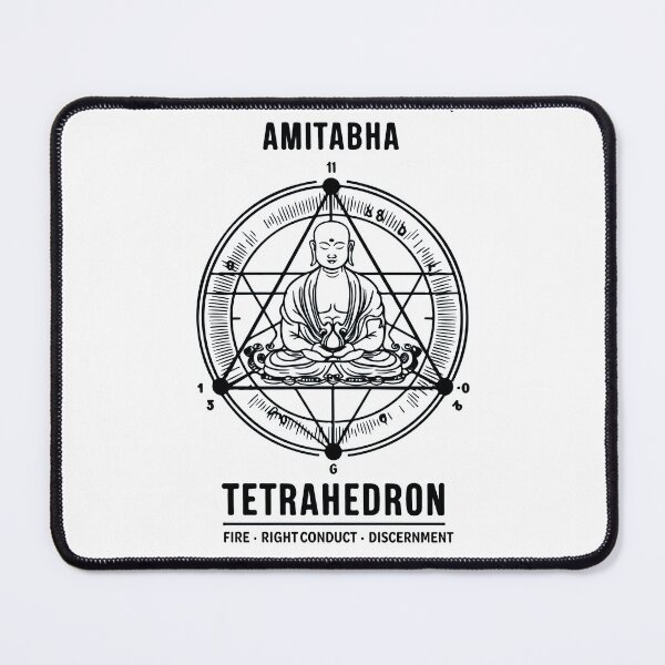 Item preview, Amitabha Tetrahedron Black Print designed and sold by Loving Nature Gifts.