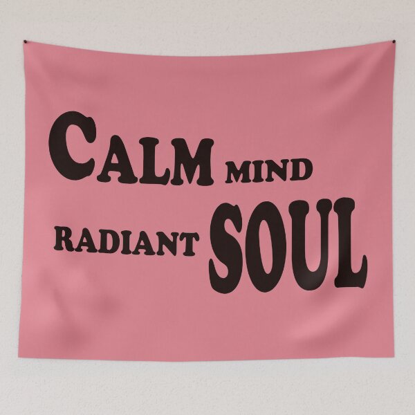 Item preview, Calm Mind, Radiant Soul – Inner Peace & Positivity Quote Design designed and sold by ArtNestVerse.