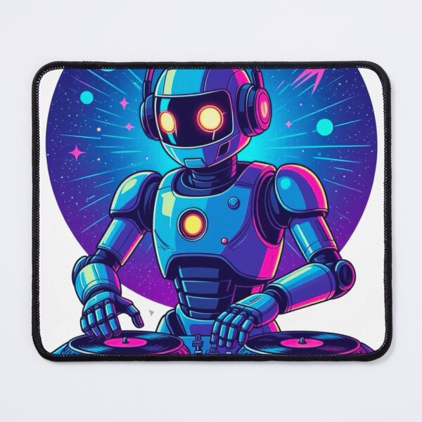 Item preview,  Cosmic Robot DJ Sticker designed and sold by GWCustom Ai Art.