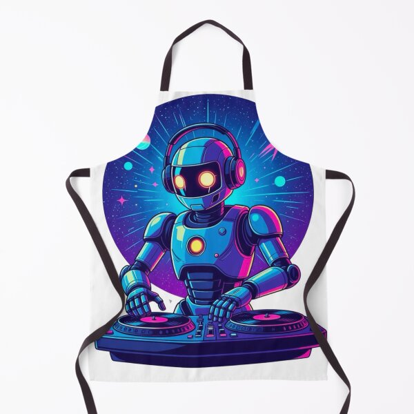 Item preview,  Cosmic Robot DJ Sticker designed and sold by GWCustom Ai Art.