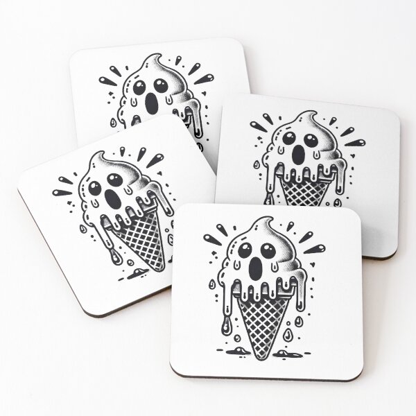 Item preview, Screaming Ghost Ice Cream Cone Illustration designed and sold by SN-art-design.