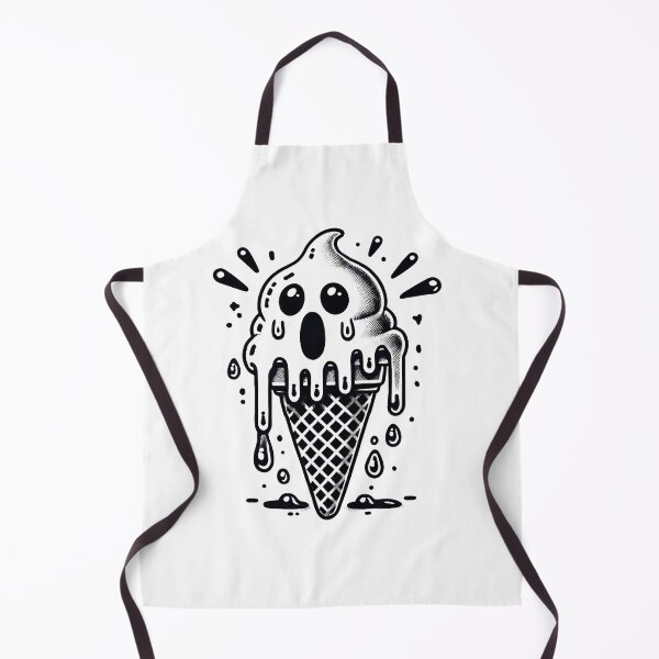Item preview, Screaming Ghost Ice Cream Cone Illustration designed and sold by SN-art-design.