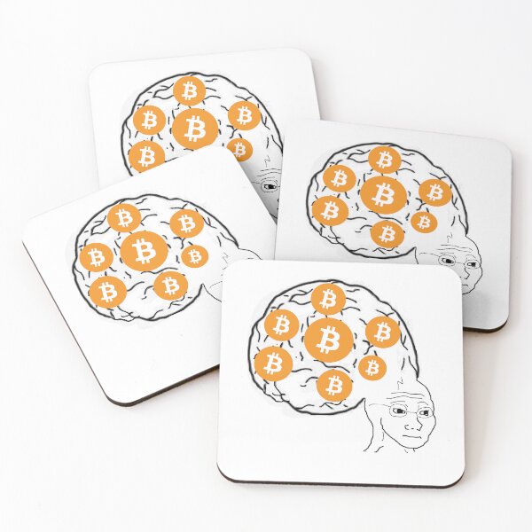 Item preview, Wojak Brain Bitcoin Meme designed and sold by CyberRex.