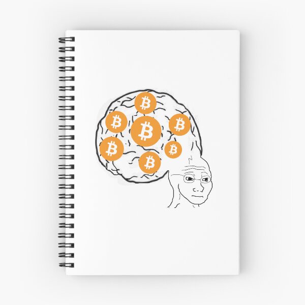 Item preview, Wojak Brain Bitcoin Meme designed and sold by CyberRex.