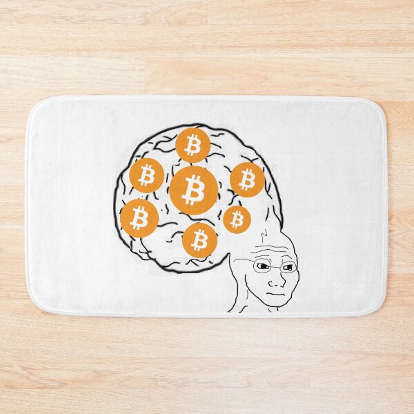 Item preview, Wojak Brain Bitcoin Meme designed and sold by CyberRex.