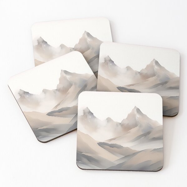 Item preview, Gray Mountains Print, Gray Landscape Wall Art, Mountain Art Print, Abstract Mountains Print, Gray Nature Wall Art, Calming Art Print designed and sold by SavageVision.