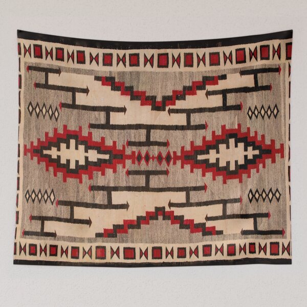 Item preview, NAVAJO DIAMOND PATTERN TAPESTRY FROM EARLY 1900s designed and sold by Big Bang Canvas.