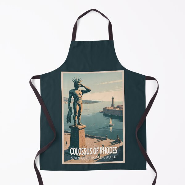 Item preview, Colossus of Rhodes Illustration Seven Wonders Vintage designed and sold by KrisSidDesigns.