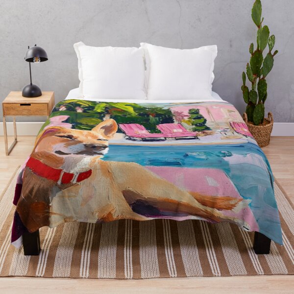Item preview, Dog at the swimming pool in Palm Beach designed and sold by SophieClimaArt.