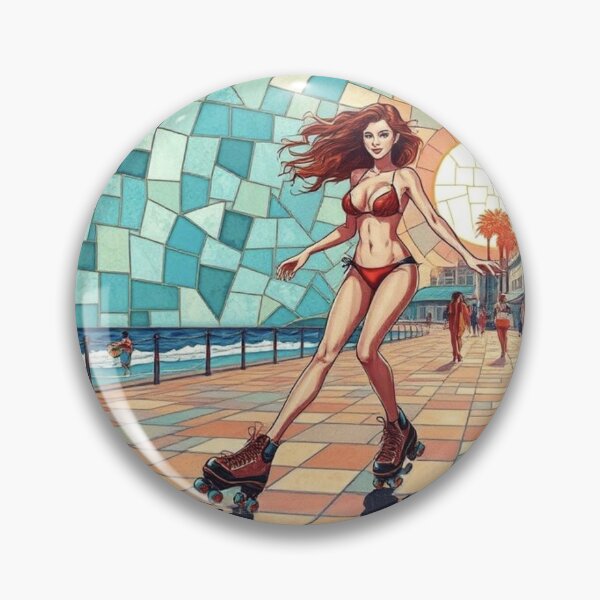 Item preview, Beachside Rollerblade Mosaic Art designed and sold by Pretty Art & Designs <3.