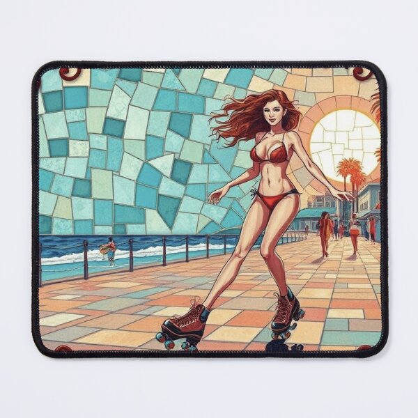 Item preview, Beachside Rollerblade Mosaic Art designed and sold by Pretty Art & Designs <3.