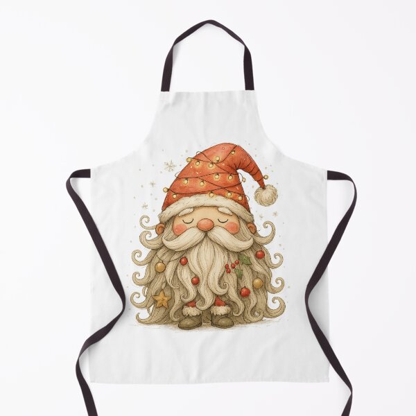Item preview, Whimsical Christmas Gnome with Long Beard and Festive Hat designed and sold by sicty09Design.