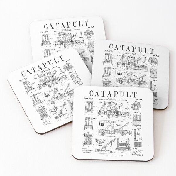 Item preview, Catapult Medieval Ancient Siege Engine Funny Vintage Patent designed and sold by GrandeDuc.