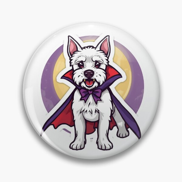 Item preview, Vampire Terrier – Halloween Dog Sticker designed and sold by Agart-Desing.