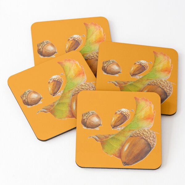 Item preview, Watercolor Acorns autumn vibes fall art designed and sold by Yarlseri.