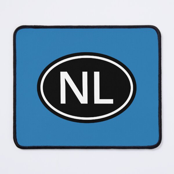 Item preview, NL Initials Monogram Oval White Letters designed and sold by Jeallan Designs.
