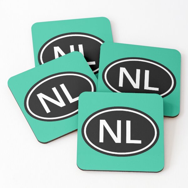 Item preview, NL Initials Monogram Oval White Letters designed and sold by Jeallan Designs.