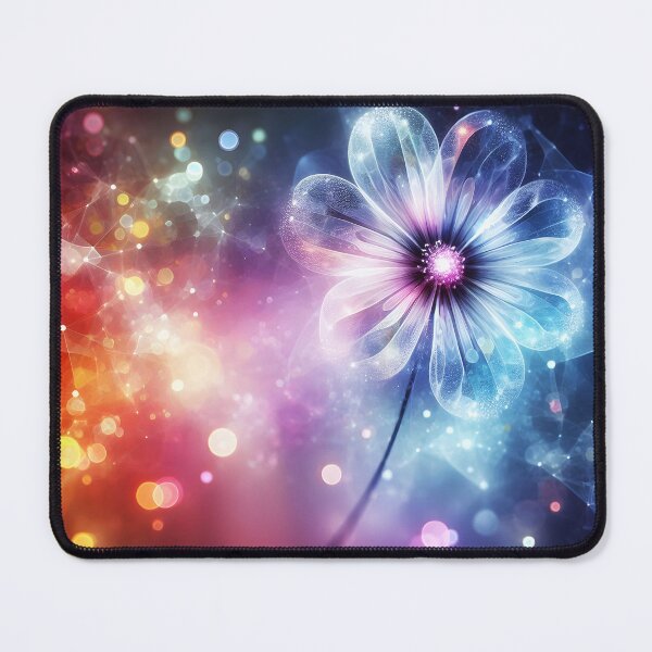 Item preview, Cosmic Fantasy Flower – Sparkling Transparent Bluish Bloom designed and sold by EmeraldeaArt.