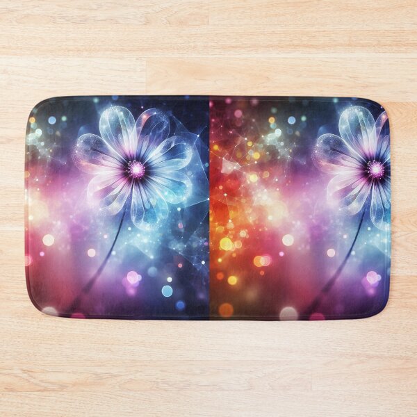 Item preview, Cosmic Fantasy Flower – Sparkling Transparent Bluish Bloom designed and sold by EmeraldeaArt.