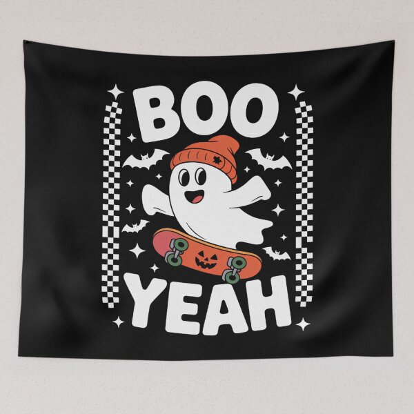 Item preview, Halloween Ghost Skateboard Cute designed and sold by LunaCrazeArt.