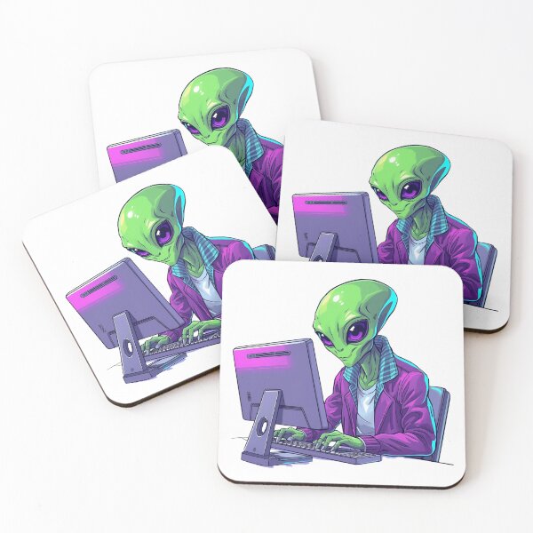 Item preview, Trendy green alien designed and sold by Artchara..
