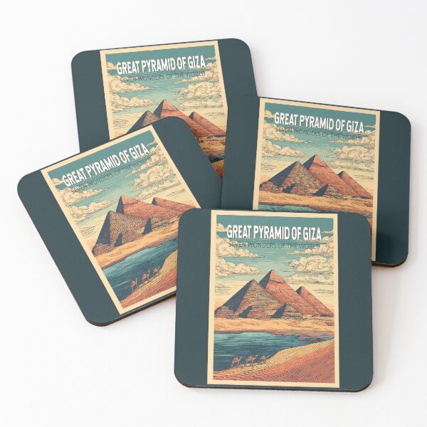 Item preview, Great Pyramid of Giza Illustration Seven Wonders Vintage designed and sold by KrisSidDesigns.