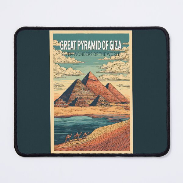 Item preview, Great Pyramid of Giza Illustration Seven Wonders Vintage designed and sold by KrisSidDesigns.