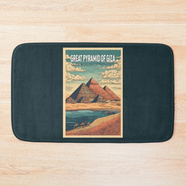 Item preview, Great Pyramid of Giza Illustration Seven Wonders Vintage designed and sold by KrisSidDesigns.