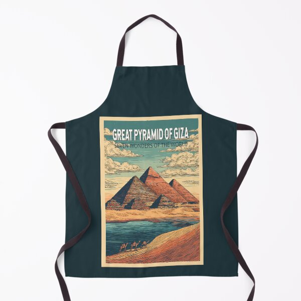 Item preview, Great Pyramid of Giza Illustration Seven Wonders Vintage designed and sold by KrisSidDesigns.