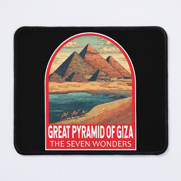 Item preview, Great Pyramid of Giza Illustration Seven Wonders Art Emblem designed and sold by KrisSidDesigns.