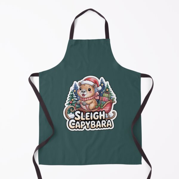 Item preview, Sleigh Capybara – Cute Christmas Animal Sticker, Festive Holiday Sleigh Ride designed and sold by Nuist25.