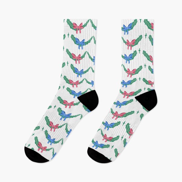 Item preview, Christmas Garlands With Green Wreaths And Bows Pattern designed and sold by sonyadeyneka.