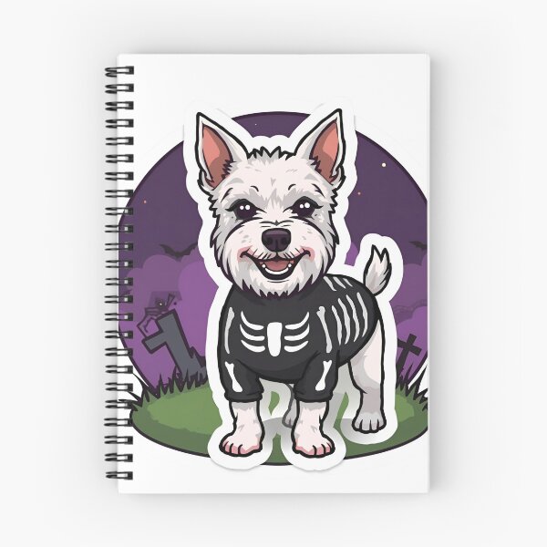 Item preview, Skeleton Terrier – Spooky Cute Dog Sticker designed and sold by Agart-Desing.