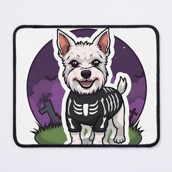 Item preview, Skeleton Terrier – Spooky Cute Dog Sticker designed and sold by Agart-Desing.