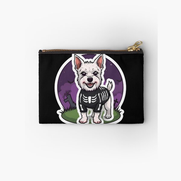 Item preview, Skeleton Terrier – Spooky Cute Dog Sticker designed and sold by Agart-Desing.