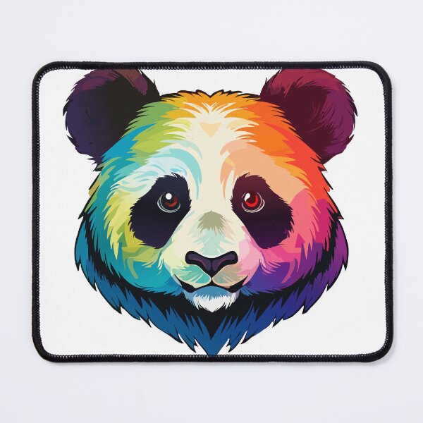 Item preview, Colorful Rainbow Panda Face Illustration designed and sold by Partoon-dp.
