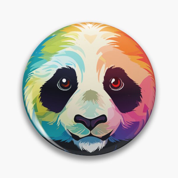 Item preview, Colorful Rainbow Panda Face Illustration designed and sold by Partoon-dp.