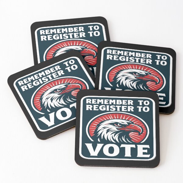 Item preview, Remember To Register To Vote Eagle Graphic designed and sold by Owcomm.