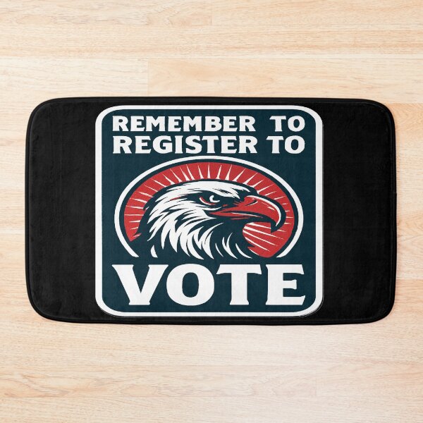 Item preview, Remember To Register To Vote Eagle Graphic designed and sold by Owcomm.