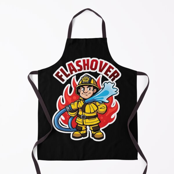 Item preview, Flashover Firefighter Cartoon Design designed and sold by ArtbyDalliesAI.