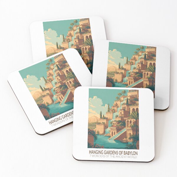 Item preview, Hanging Gardens of Babylon Seven Wonders of the World Vintage designed and sold by KrisSidDesigns.