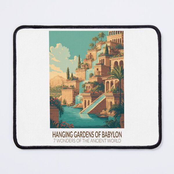 Item preview, Hanging Gardens of Babylon Seven Wonders of the World Vintage designed and sold by KrisSidDesigns.