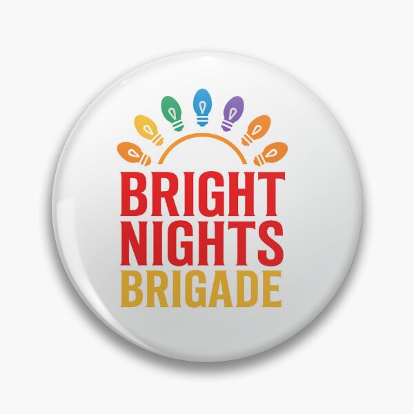 Item preview, Bright Nights Brigade Logo – Colorful Light Bulb Crown Festival Design designed and sold by DailyDrivesct.