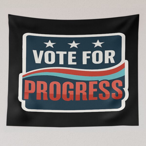 Item preview, Vote For Progress Political Statement Graphic designed and sold by Owcomm.